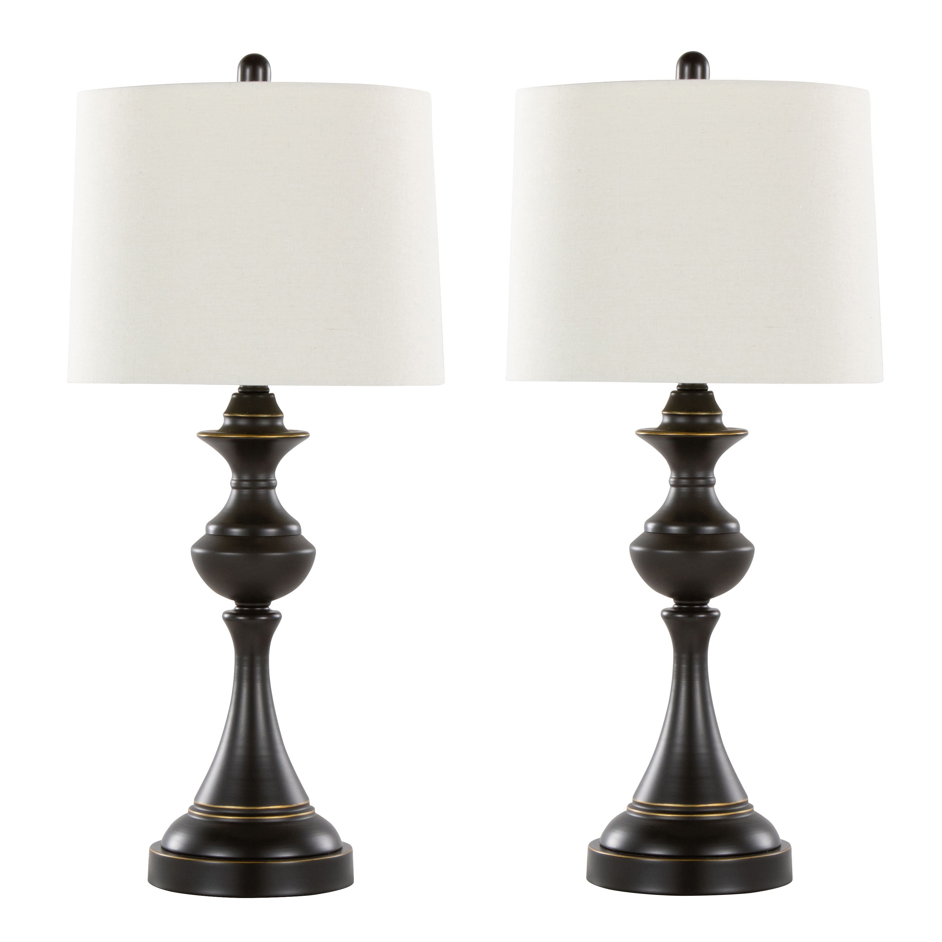 Montgomery - Contemporary Table Lamp (Set of 2) - Oil Rubbed Bronze / Off White