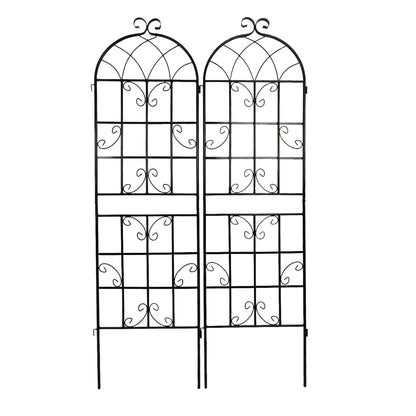 4 Pack Metal Garden Trellis Rustproof Trellis For Climbing Plant Outdoor Flower Support - Black