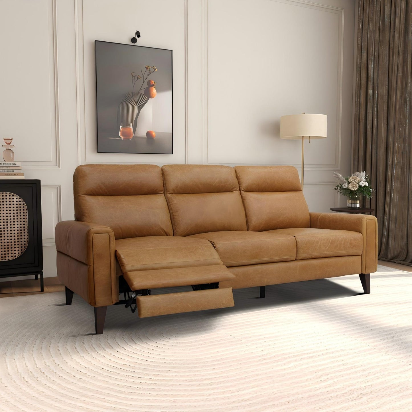Elliot - Incliner Sofa Left - Waxy Tan