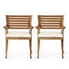 Dining Chair With Water Resistant Cushion - Teak