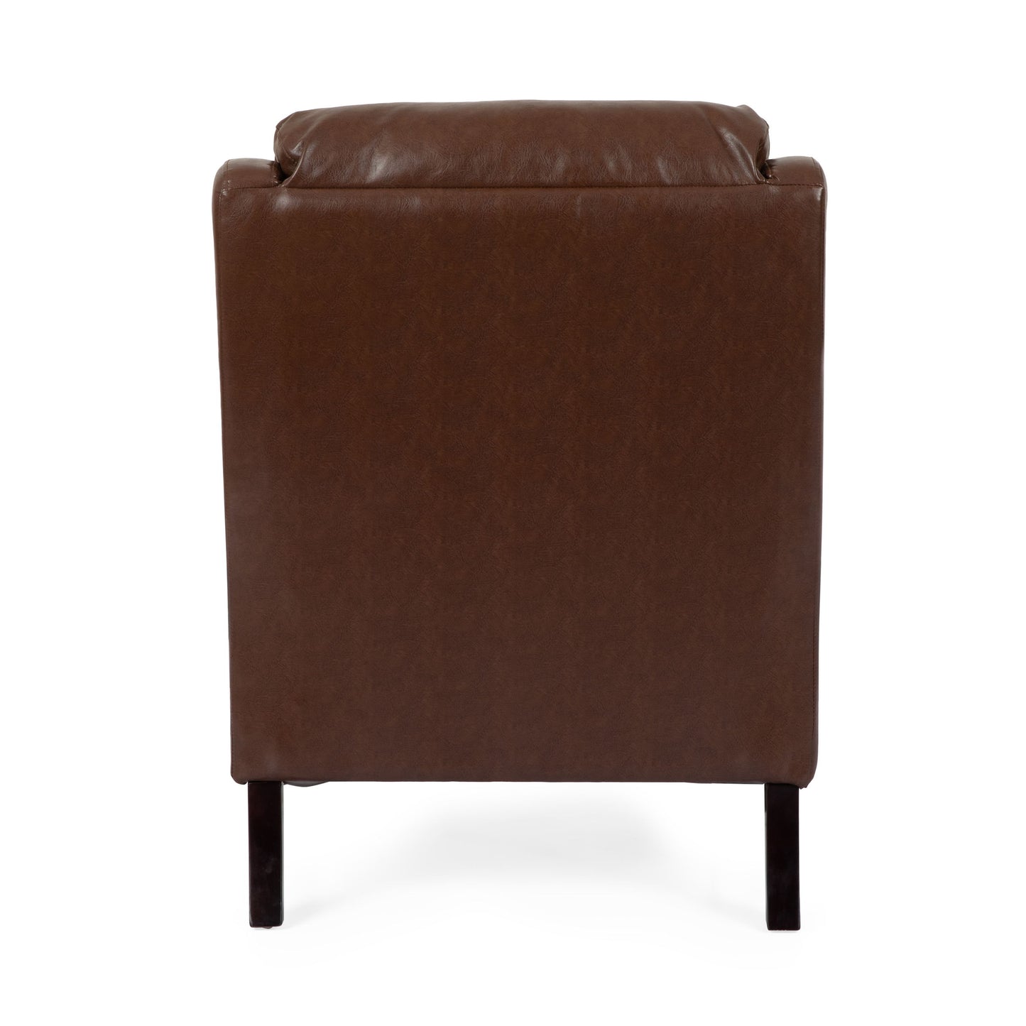 Contemporary Club Chair With Waterfall Back - Dark Brown