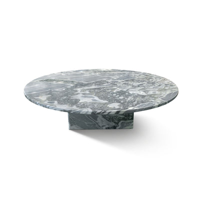 Natural Marble Coffee Table With Polished Surface For Living Room - Blue / Gray