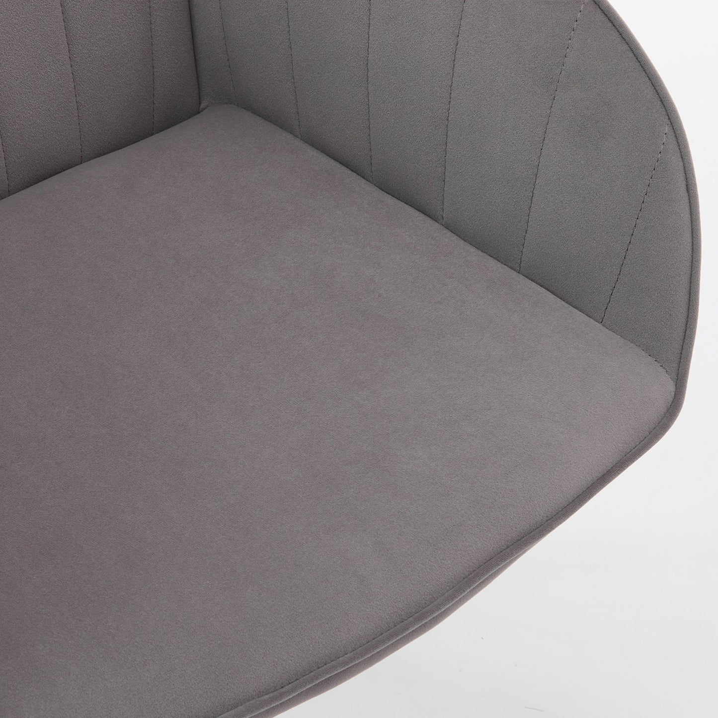 Adjustable Office Chair, Ergonomic Swivel Chair Velvet, Comfortable For Long Sitting - Gray