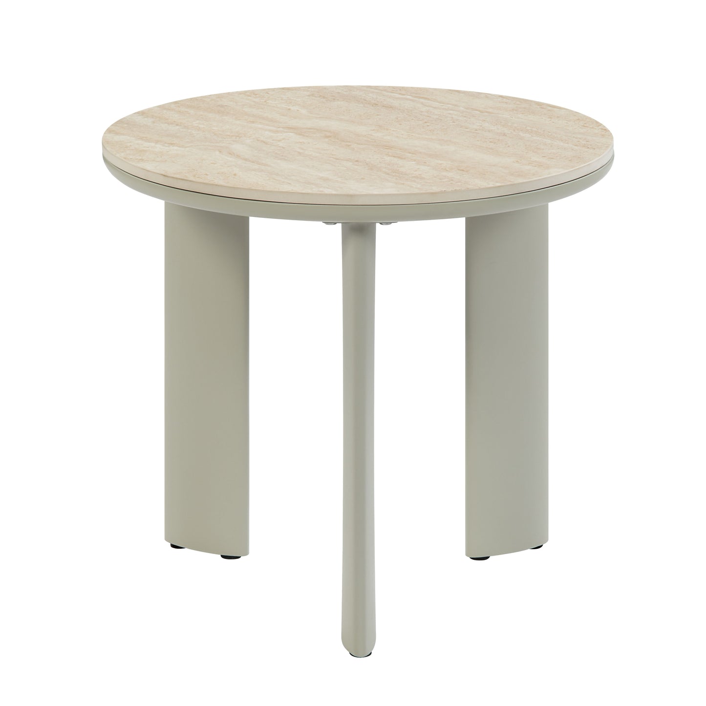 Ingram - Ceramic Top End Table - Light Gray