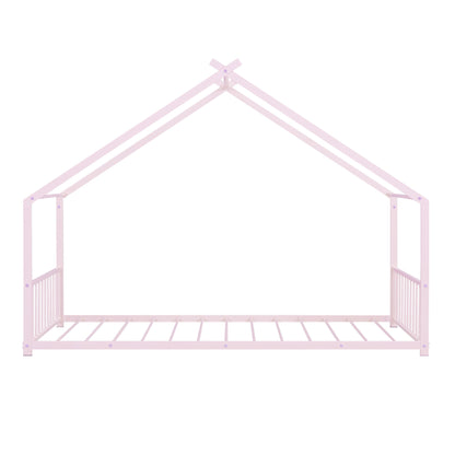 Twin Size House Bed - Pink