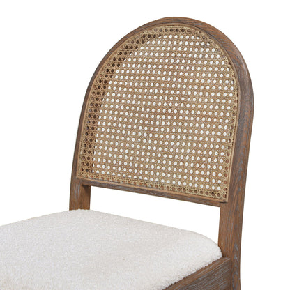 Panama - Curved Cane Side Dining Chair (Set of 2) - Ivory White