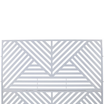 Outdoor & Indoor Privacy Screen Metal Privacy Screen, Freestanding Decorative Privacy Screen For Deck Balcony Patio, Privacy Fence Panels - White