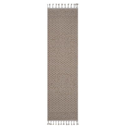 Guros - 2' X 8' Medallion Indoor / Outdoor Area Rug - Beige