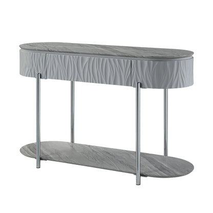 Yukino - High Gloss Sofa Table - Gray