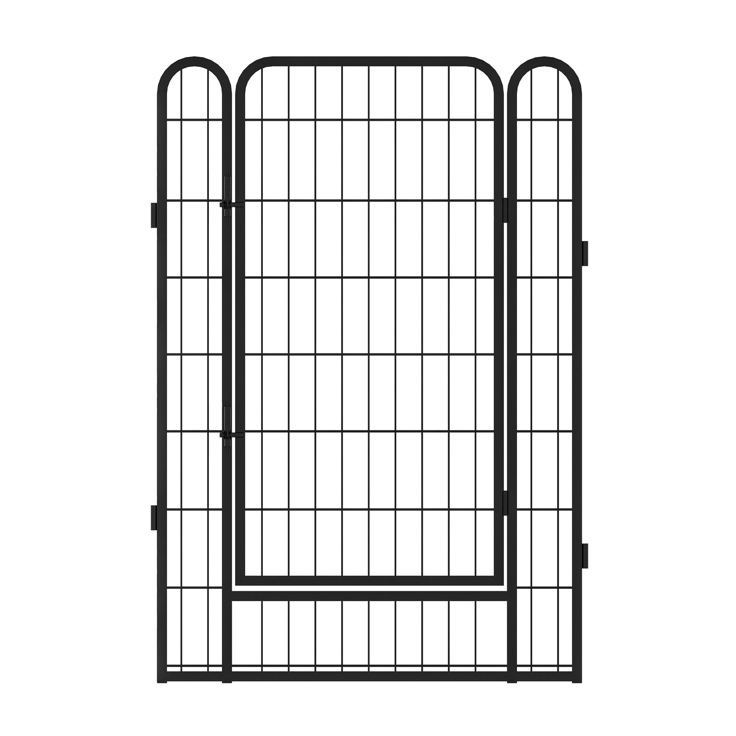 6 Panels Heavy Duty Metal Playpen With Door, Dog Fence Pet Exercise Pen For Outdoor, Indoor - Black