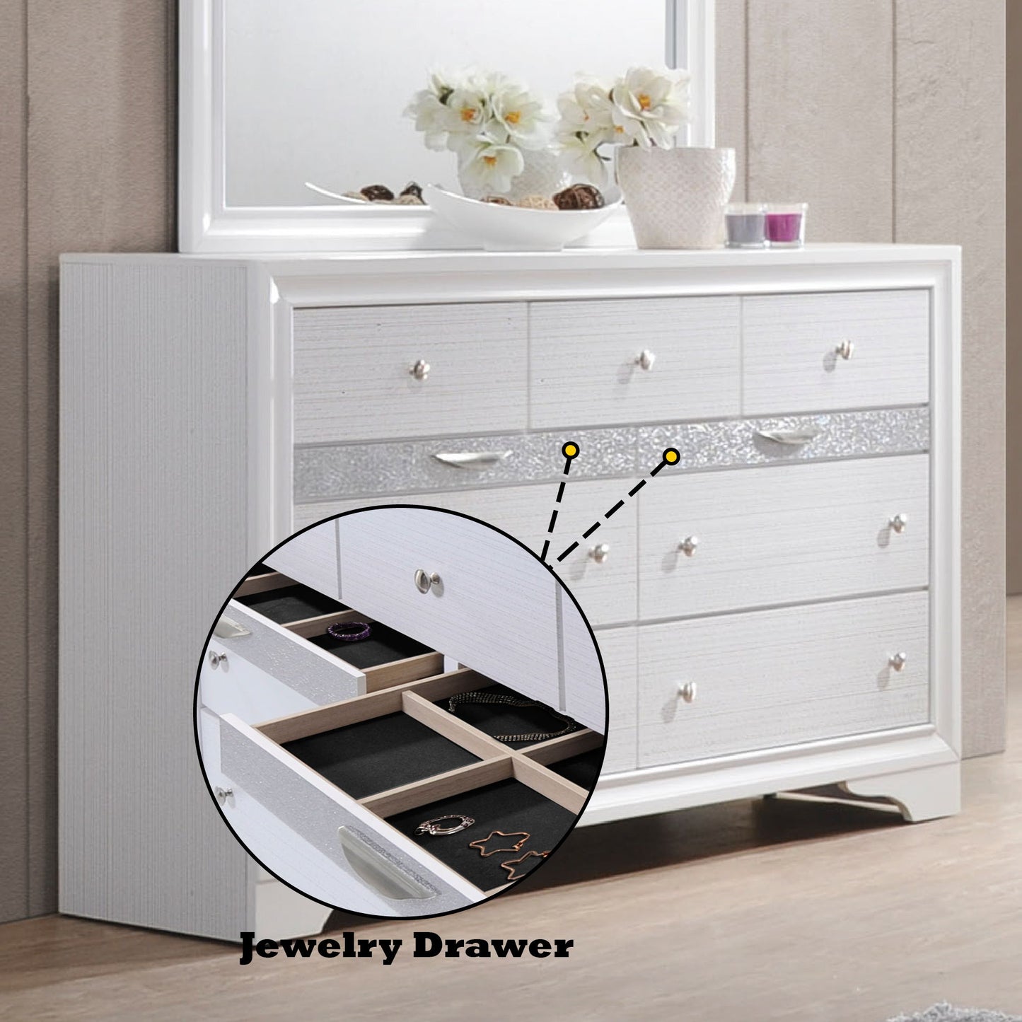 Naima - Dresser - White