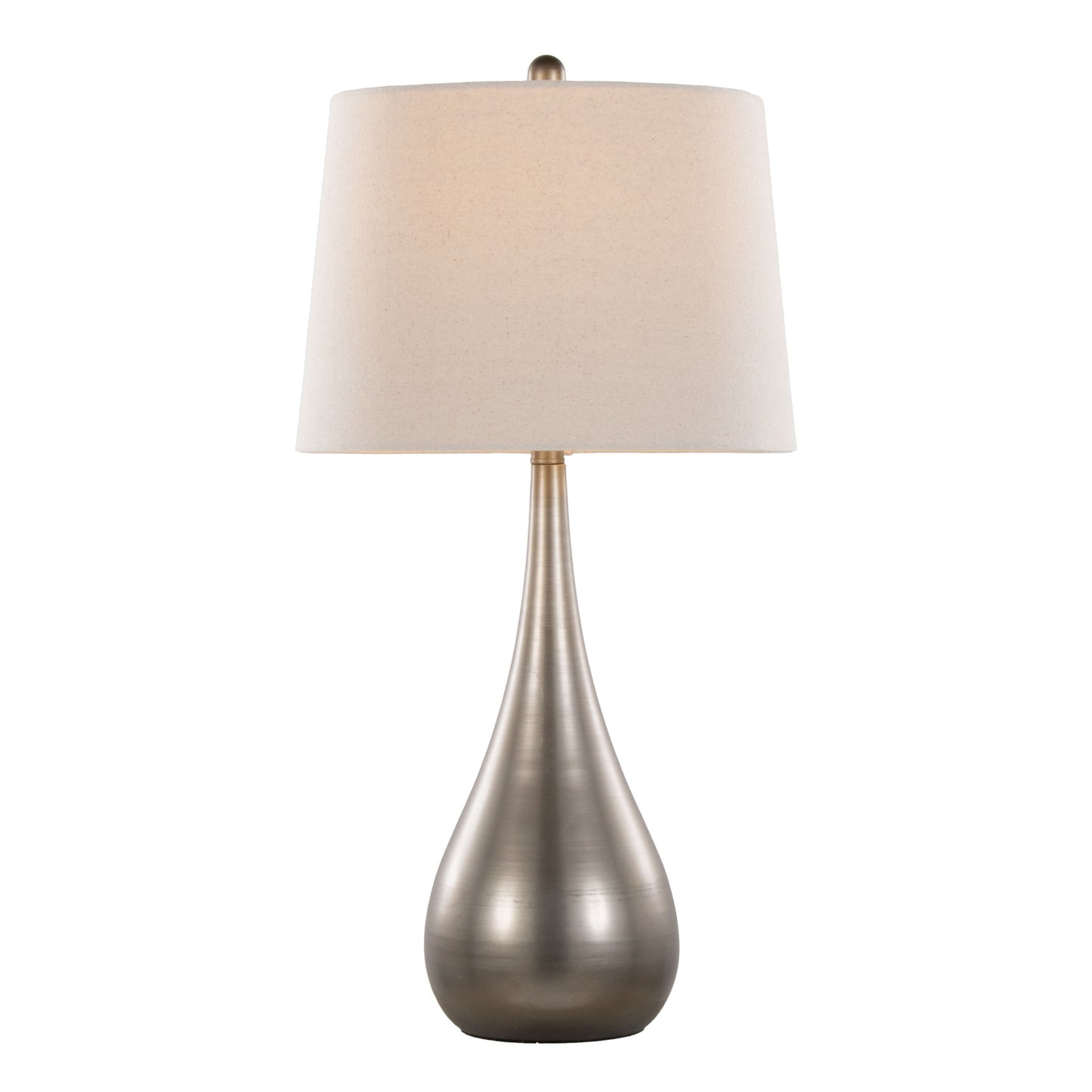 Pebble - Contemporary Table Lamp (Set of 2) - Aged Pewter / Natural