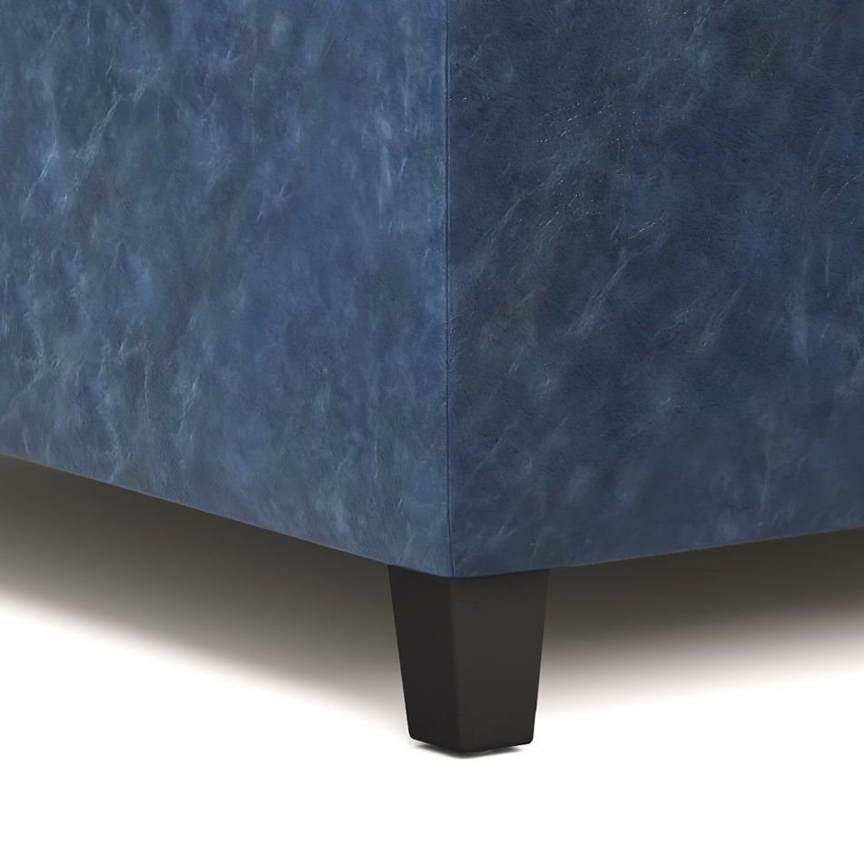 Harrison - Coffee Table Storage Ottoman - Denim Blue