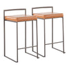 Fuji - Industrial Stackable Counter Stool (Set of 2) - Camel