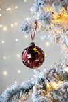 Christmas Ball Ornaments, Glass Decorative Hanging Ball Christmas Tree Ornaments, For Holiday Party Decorations (Set of 4) - Red