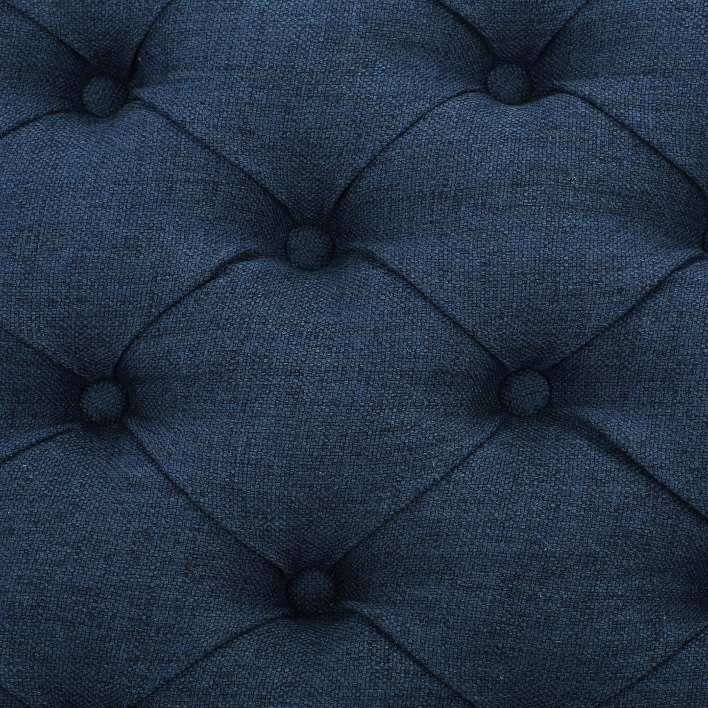 Guernsey - Ottoman Fabric Storage With Tufted Top - Navy Blue