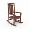Pecan Traditional Porch Rocker Classic HDPE Poly Lumber For Porch, Patio, And Garden Comfort - Brown