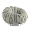 Lillie - Stripe Pumpkin Swivel Accent Chair - Black
