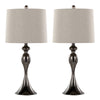 Ashland - Contemporary Table Lamp (Set of 2) - Gun - Light Gray Slub