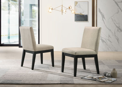 Jasper - Contemporary Fabric Dining Chair (Set of 2) - Beige