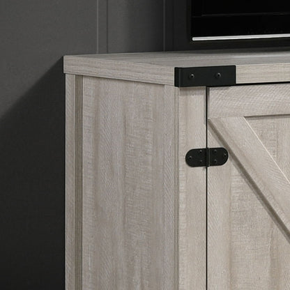 Salma - Wide TV Stand With 2 Open Shelves And 2 Cabinets - Dusty Gray