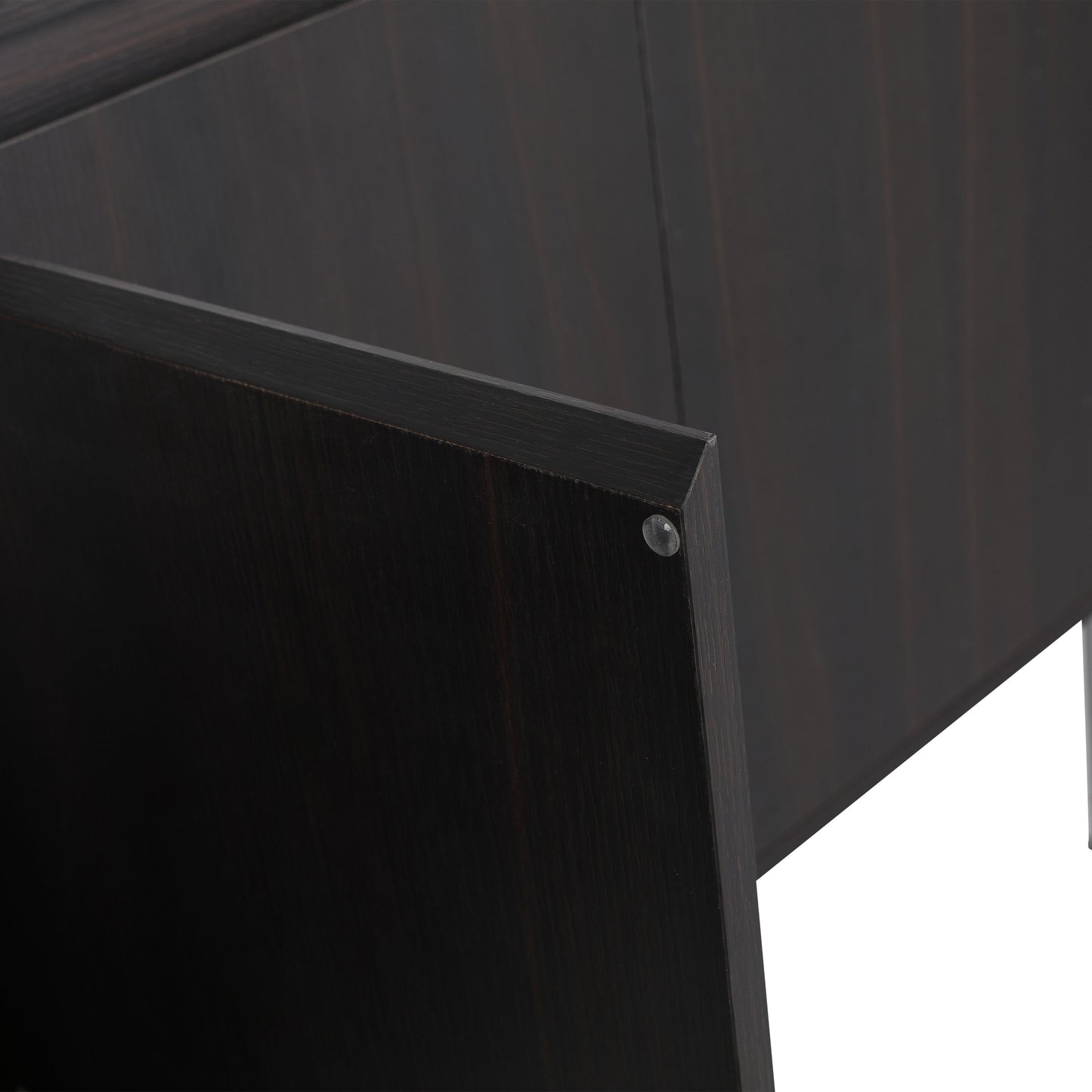 Deluxe 60" Freestanding Bathroom Vanity With Resin Double Sink - Dark Oak