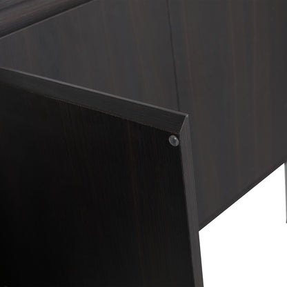 Deluxe 60" Freestanding Bathroom Vanity With Resin Double Sink - Dark Oak