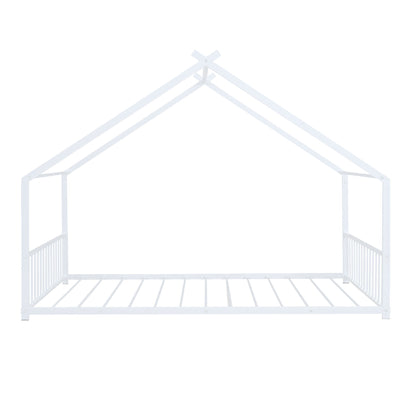 Full Size House Bed - White