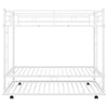 Twin Over Twin Bunk Bed With Trundle - White