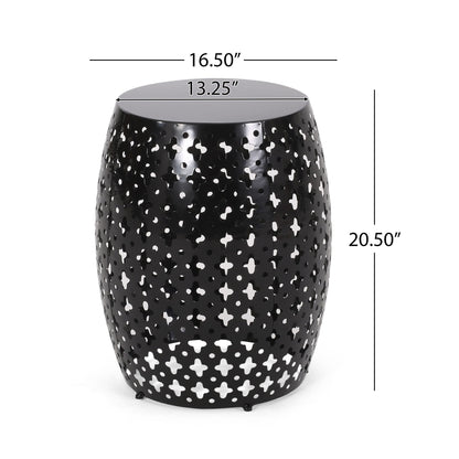 Metal End Table Large - Black
