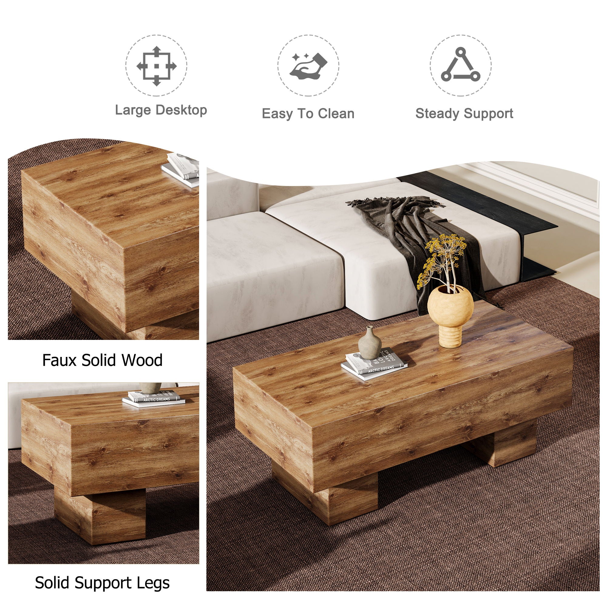 Rectangular Coffee Table - Wood