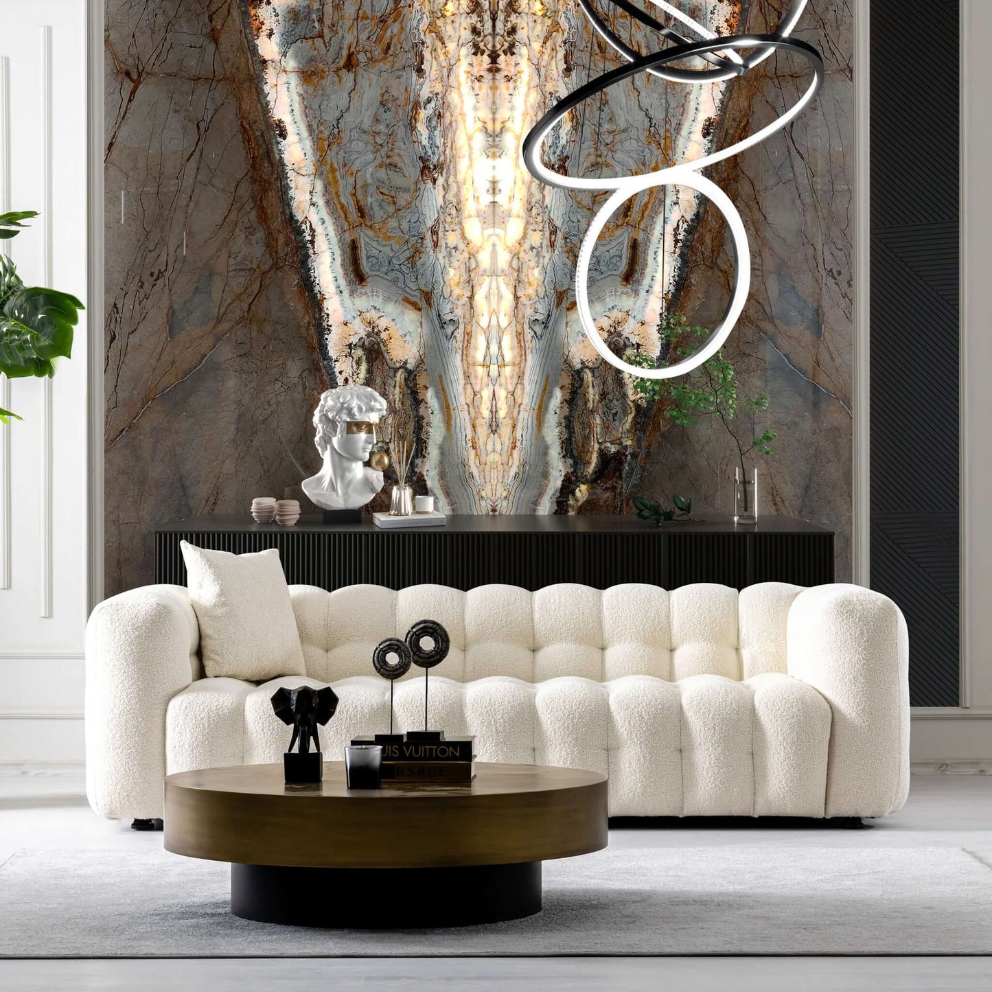 Eden - Modern Tufted Chesterfield Sofa - Cream