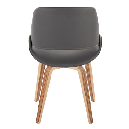 Fabrico - Mid-Century Modern Dining Chair (Set of 2) - Zebra / Gray