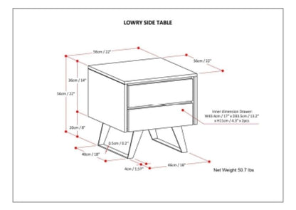 Lowry - Side Table - Natural