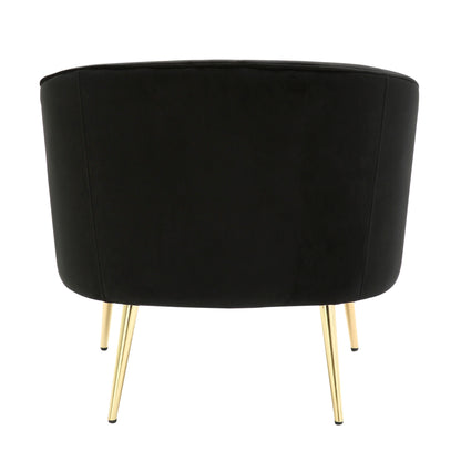 Tania - Contemporary / Glam Chair - Gold / Black
