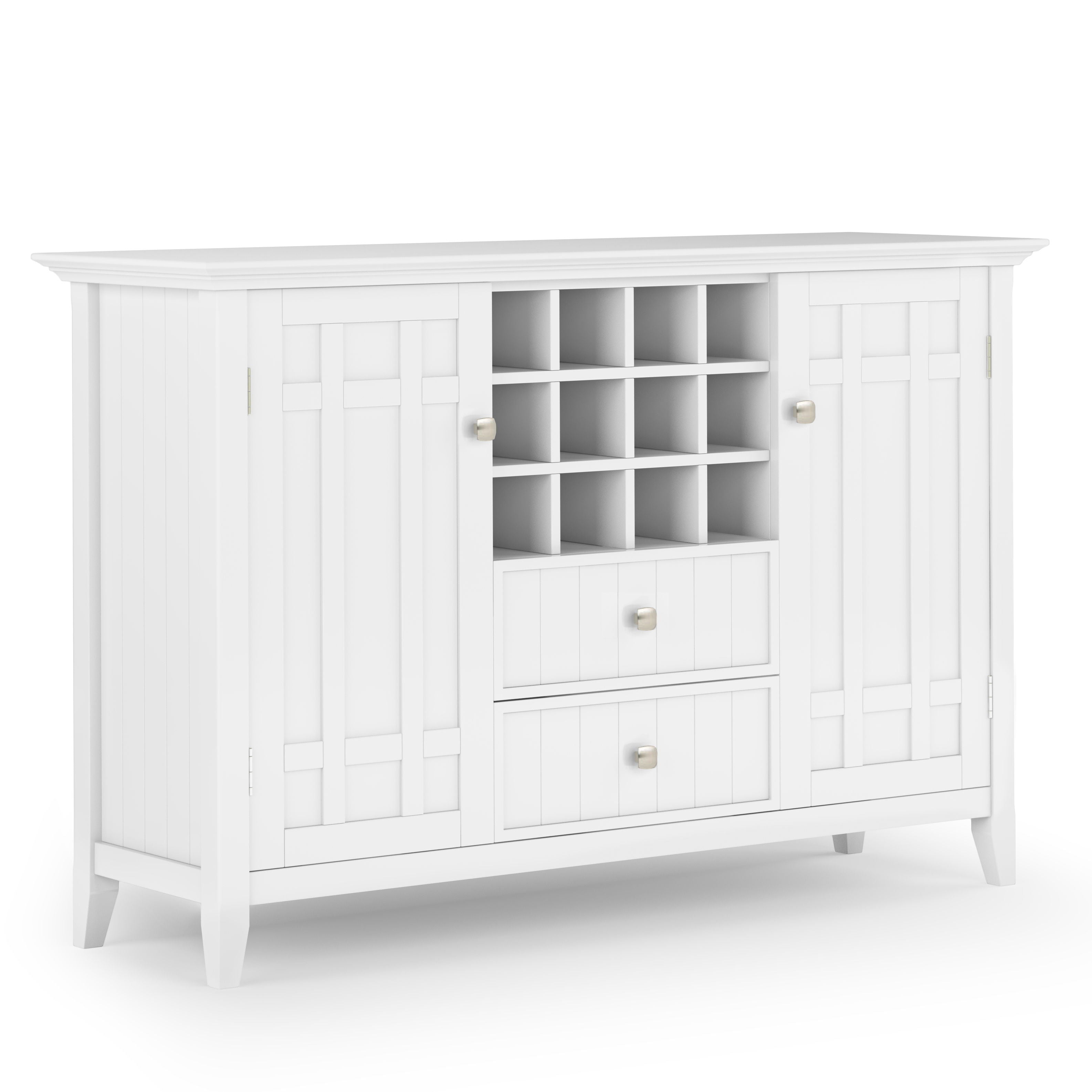 Bedford - Sideboard Buffet And Wine Rack - White