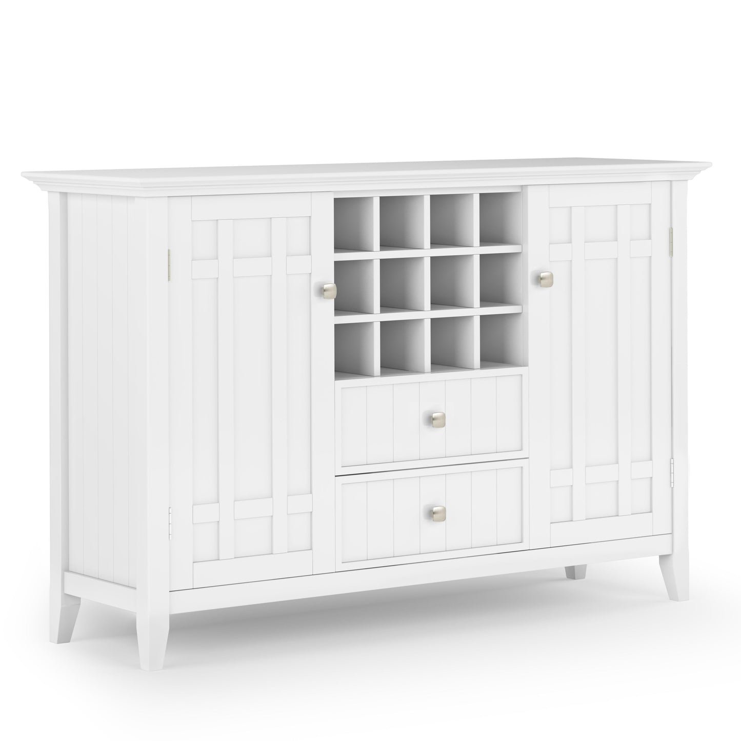 Bedford - Sideboard Buffet And Wine Rack - White