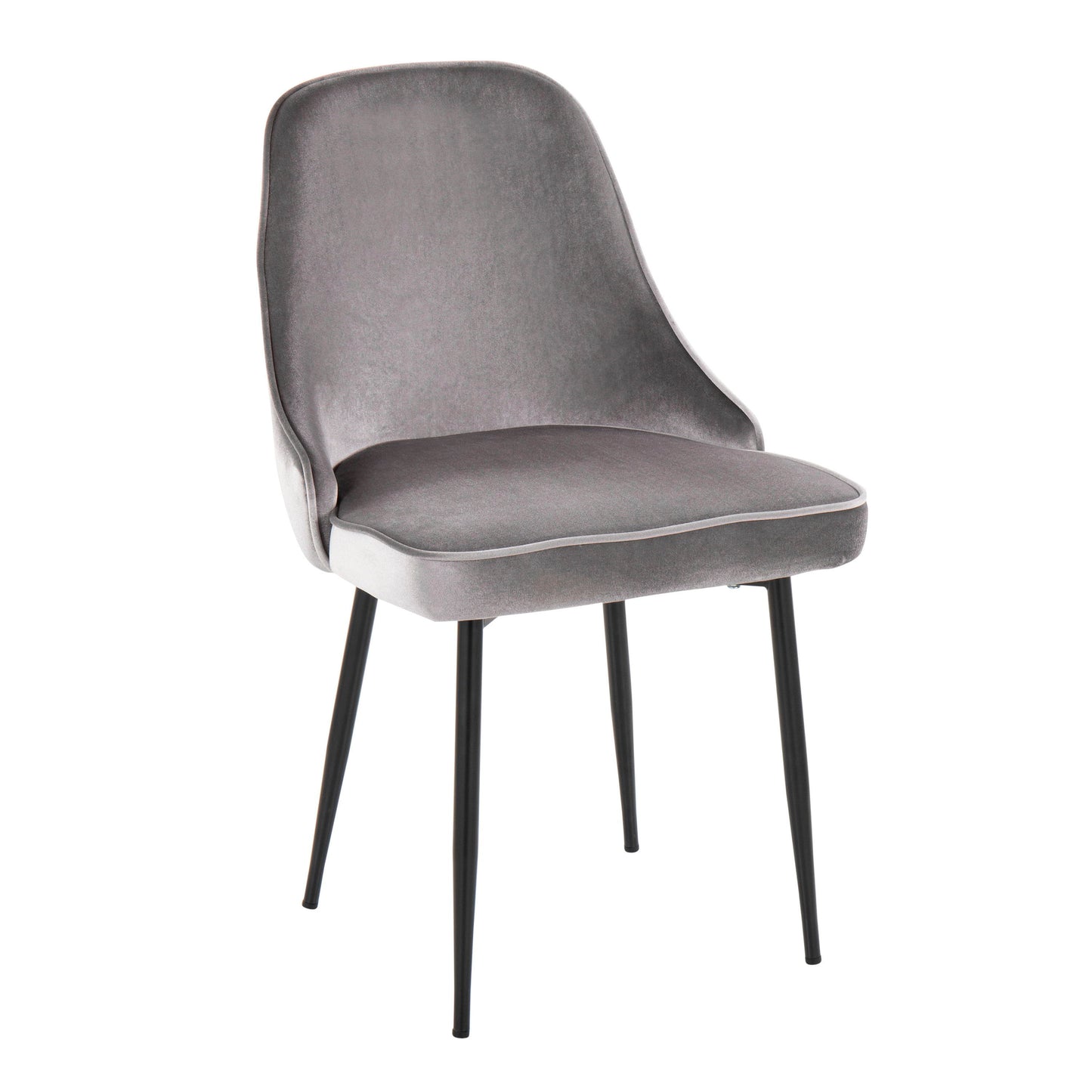 Marcel - Contemporary Dining Chair (Set of 2) - Black / Silver