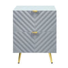 Gaines - High Gloss Nightstand - Gray