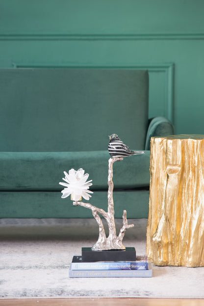 Aluminum Candle Holder & Marble Stand - Multicolor