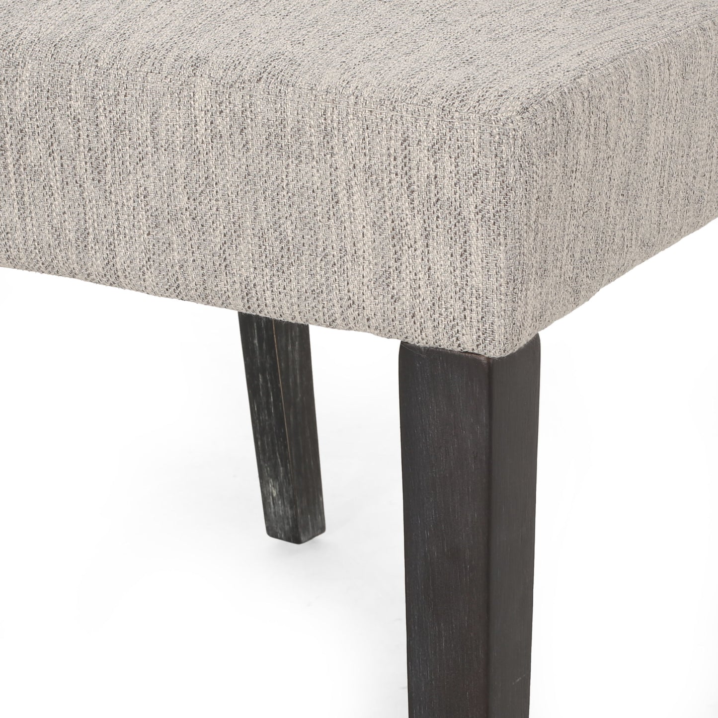 Contemporary Dining Chair With Upholstered Seating - Light Gray