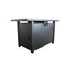 Outdoor Fire Pit Table With Lid Modern Design - Black