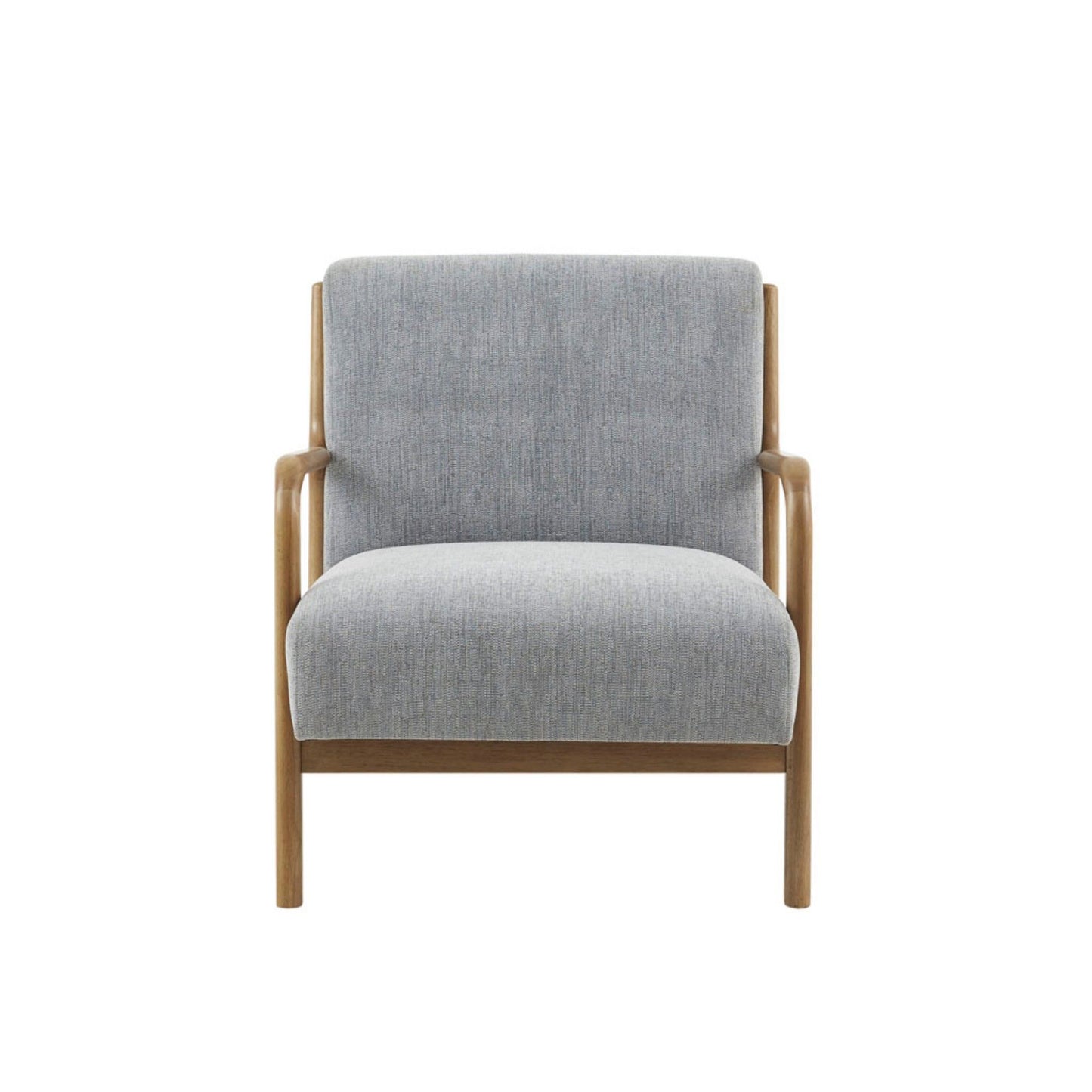 Lounge Chair Mid - Century Style Polyester Upholstered - Gray
