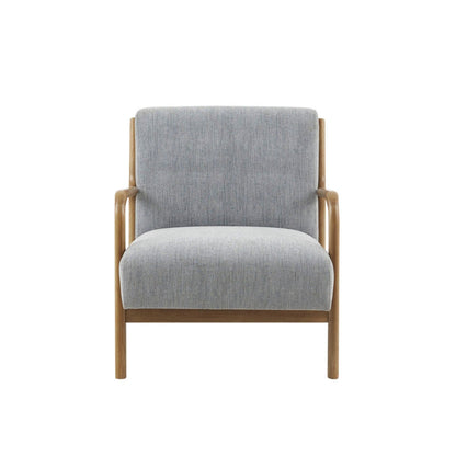 Lounge Chair Mid - Century Style Polyester Upholstered - Gray