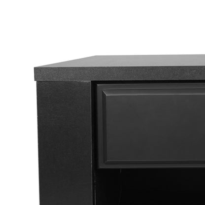 Cleary - Contemporary Wood Nightstand With Drawer - Black