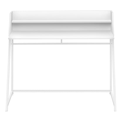 Computer Desk For Home Office, Laptop, Storage Shelves, Contemporary Convenient Design - White