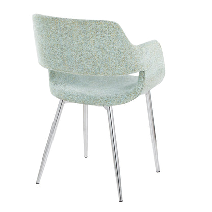 Margarite - Contemporary Dining / Chair (Set of 2) - Chrome / Light Green