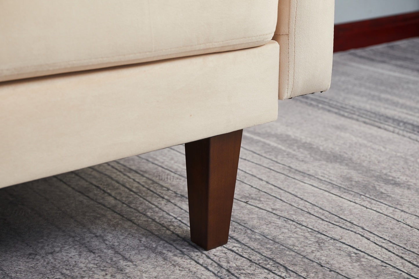 Stationary Loveseat - Beige
