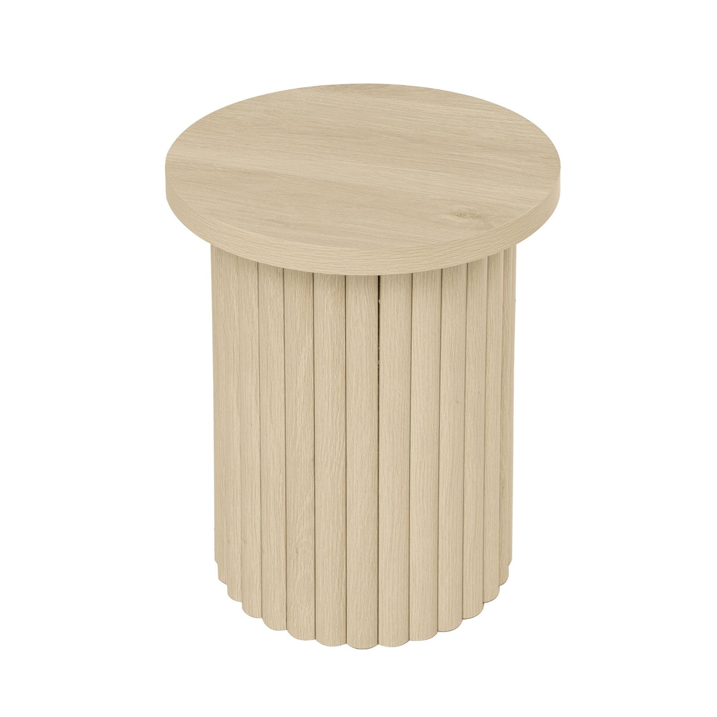 Coffee Table (Set of 2), Round Coffee Table, Modern Side Tables Accent End Table For Living Room, Apartment - Natural