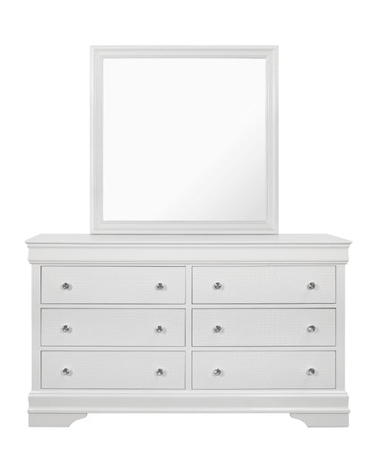 Shaker - Crocodile Metallic Dresser - White